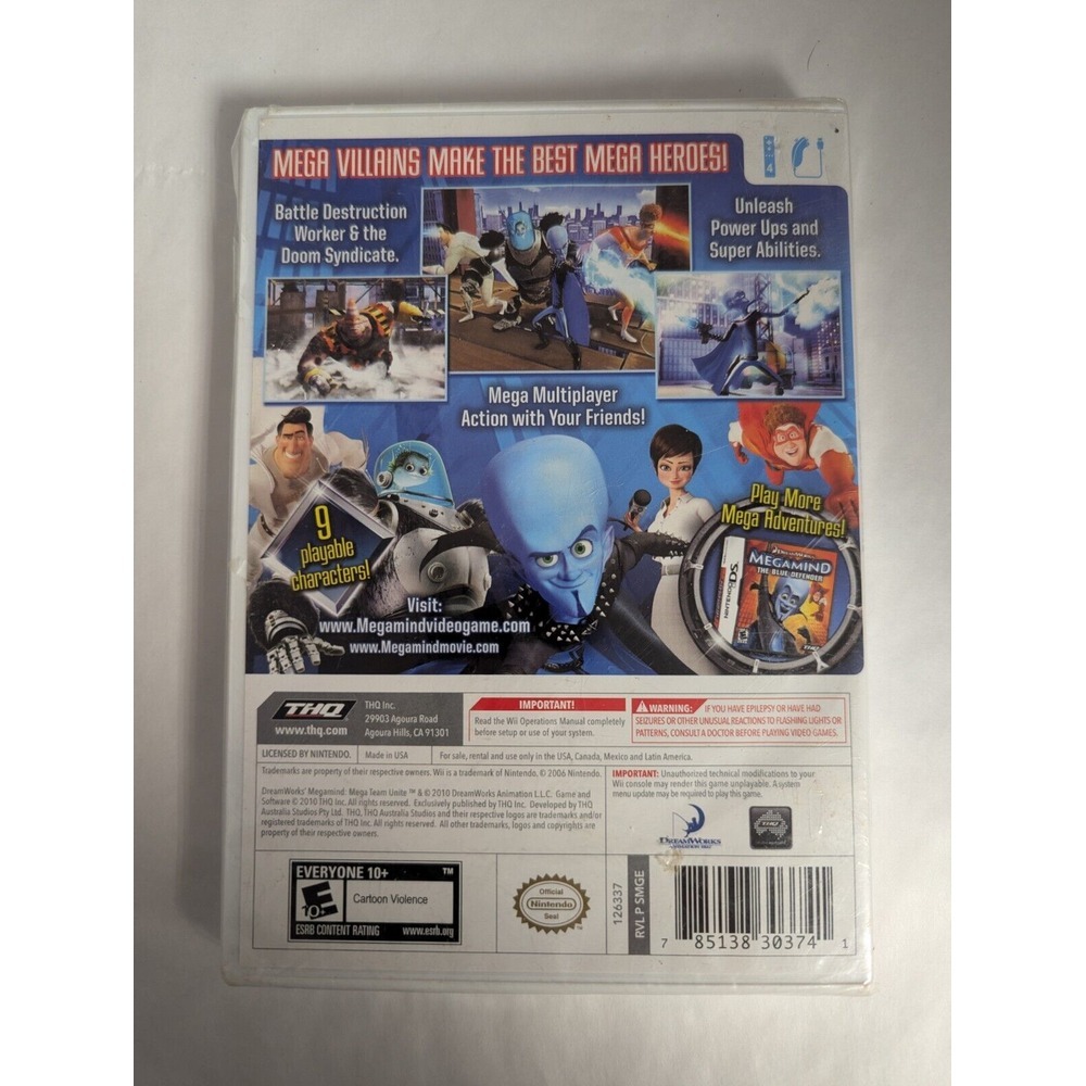 Megamind: Mega Team Unite - (Nintendo‎ Wii, 2010) - Sealed - Picture 2 of 2